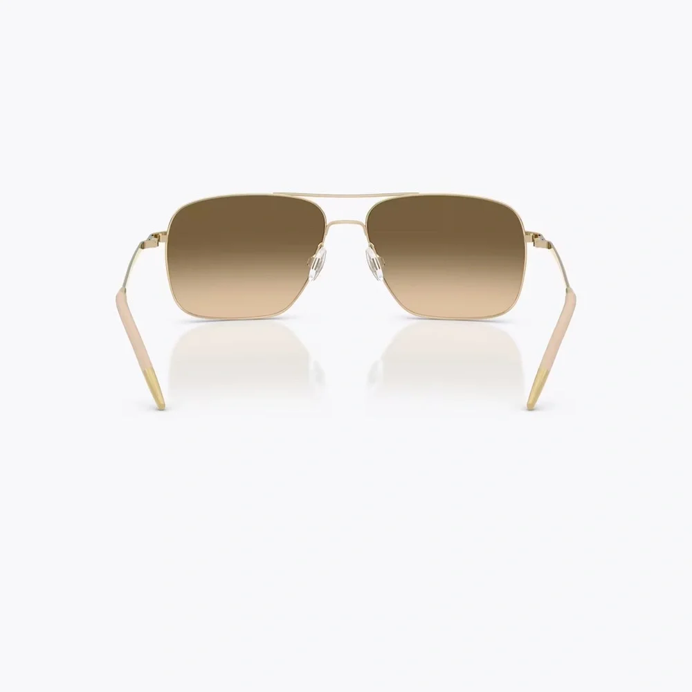 OLIVER PEOPLES Clifton 5035/85 Rectangle Sunglasses Gold Frame NEW AUTHENTIC - Picture 13 of 14
